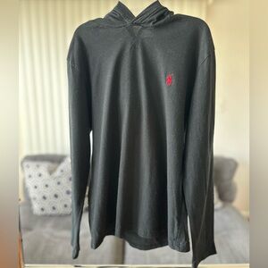 Polo by Ralph Lauren Boys Long Sleeve Hooded Tee   Color Black   Size M (10-12)